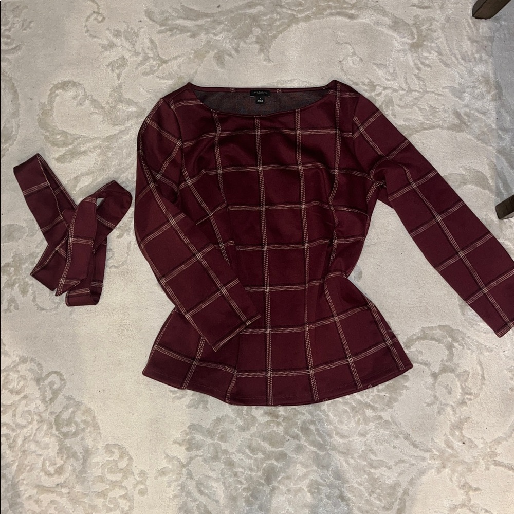 Ann Taylor Plaid Blouse